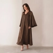 Women's Knot Detailing Maxi Dress - Elegant Evening Wear - Brown