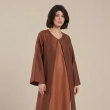 Women's Asymmetric Flowing Maxi Dress - Elegant Evening Wear - Copper
