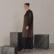 Women's Regular A-Line Silhouette Long Sleeves Dress  With Statement Brooch &mdash; Daytime Socials, Luxury Resort Lounging &amp; Summer Escapes &mdash; Brown