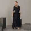 Women's Regular Flowing Cape Silhouette Dress &mdash; Integrated Cape Elegant Wear &mdash; For Formal Galas, Red-Carpet Events, Or Exclusive Evening Soir&eacute;es &mdash; Black