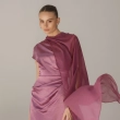 Women's Premium Evening Gown &mdash; Integrated Side Scarf Draped Maxi Dress &mdash; Daytime Socials, Luxury Resort Wear &amp; Sunset Soir&eacute;es &mdash; Dusty Rose