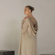 Women's Regular Flowing Maxi Silhouette Dress &mdash; Draped Back Elegant Wear &mdash; For Formal Galas, Wedding Guest Styling, Or Exclusive Evening Soir&eacute;es &mdash; Beige