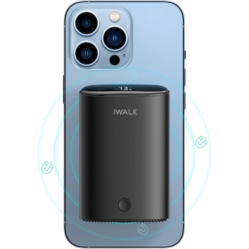 Magnetic Wireless Portable Charger, 9000mAh Power Bank White
