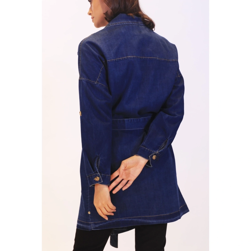 Denim Oversized Cardigan