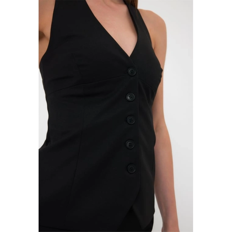 BUTTON UP NECKHOLDER VEST
