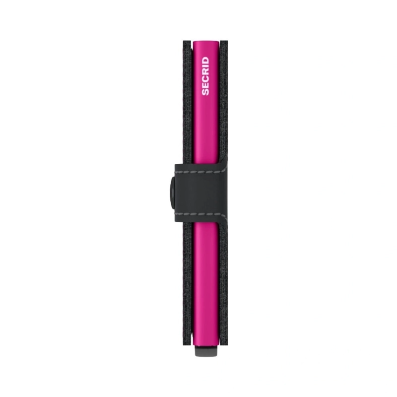 Mini Wallet Matte MM - Black &amp; Fuchsia