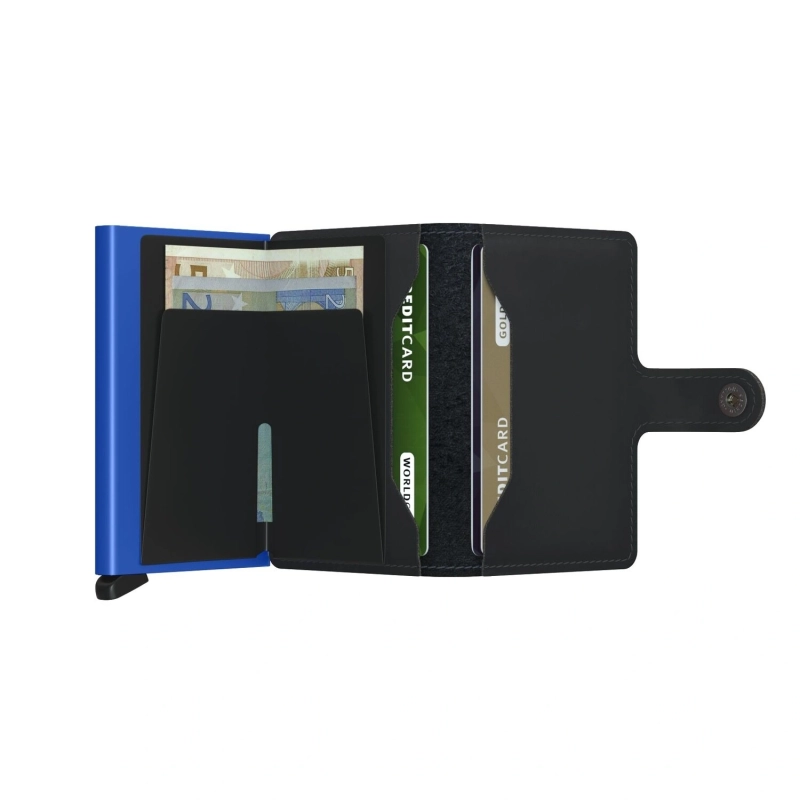 Mini Wallet Matte MM - Black &amp; Blue