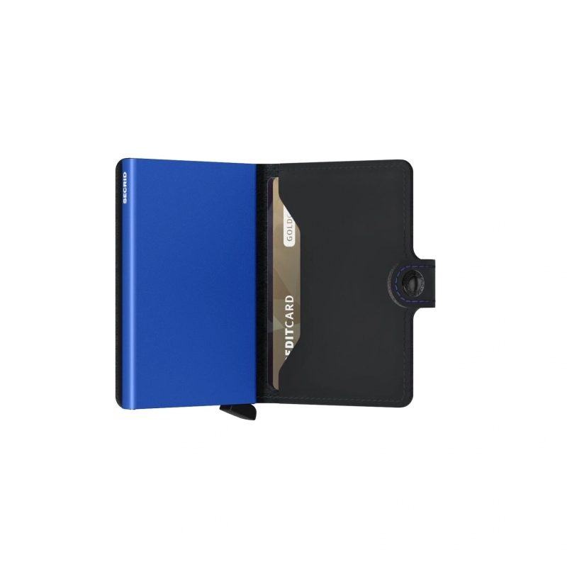 Mini Wallet Matte MM - Black &amp; Blue