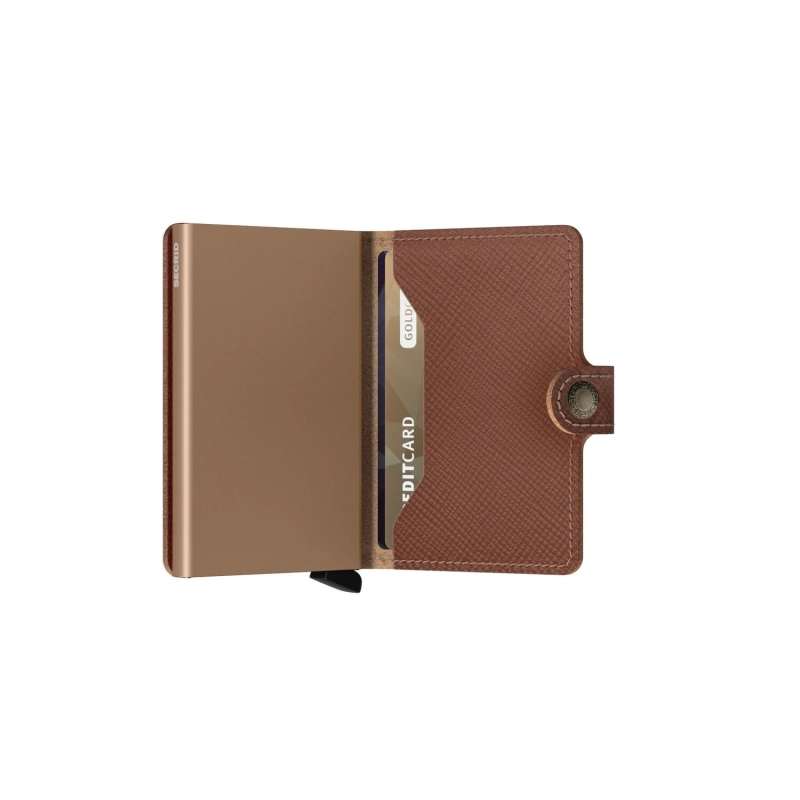 Miniwallet Saffiano MSA - Caramel
