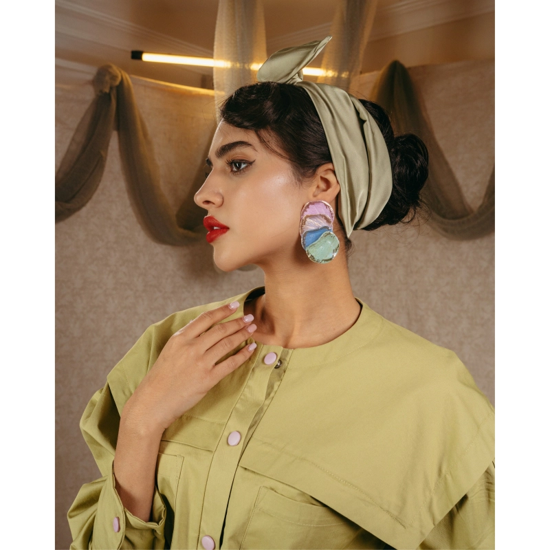 Turban - Rappit Satin Navy