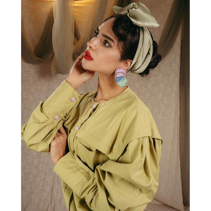 Turban - Rappit Satin Navy