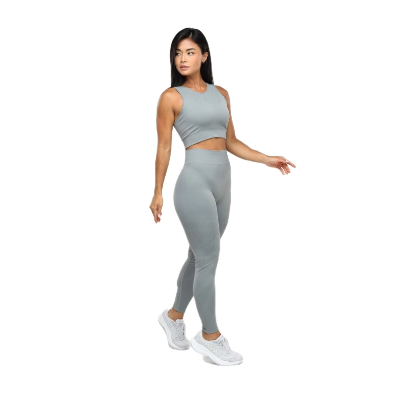 Women's Seamless Training Leggings -  Grey