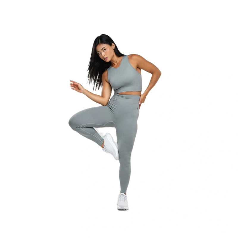 Women's Seamless Training Leggings -  Grey