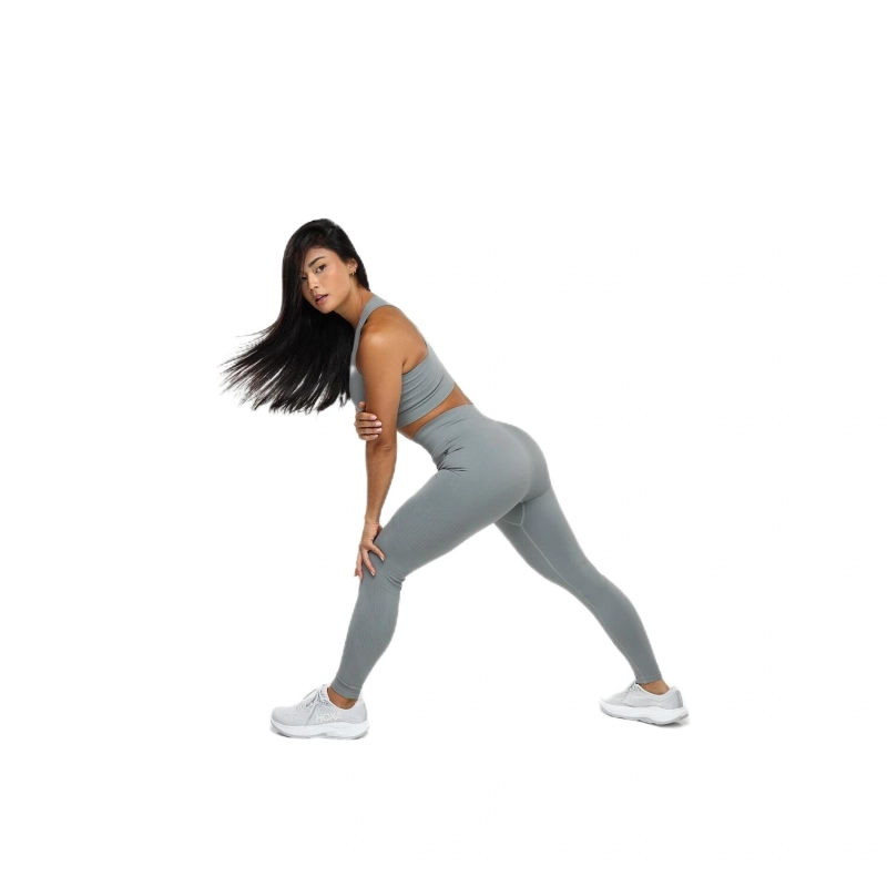 Women's Seamless Training Leggings -  Grey