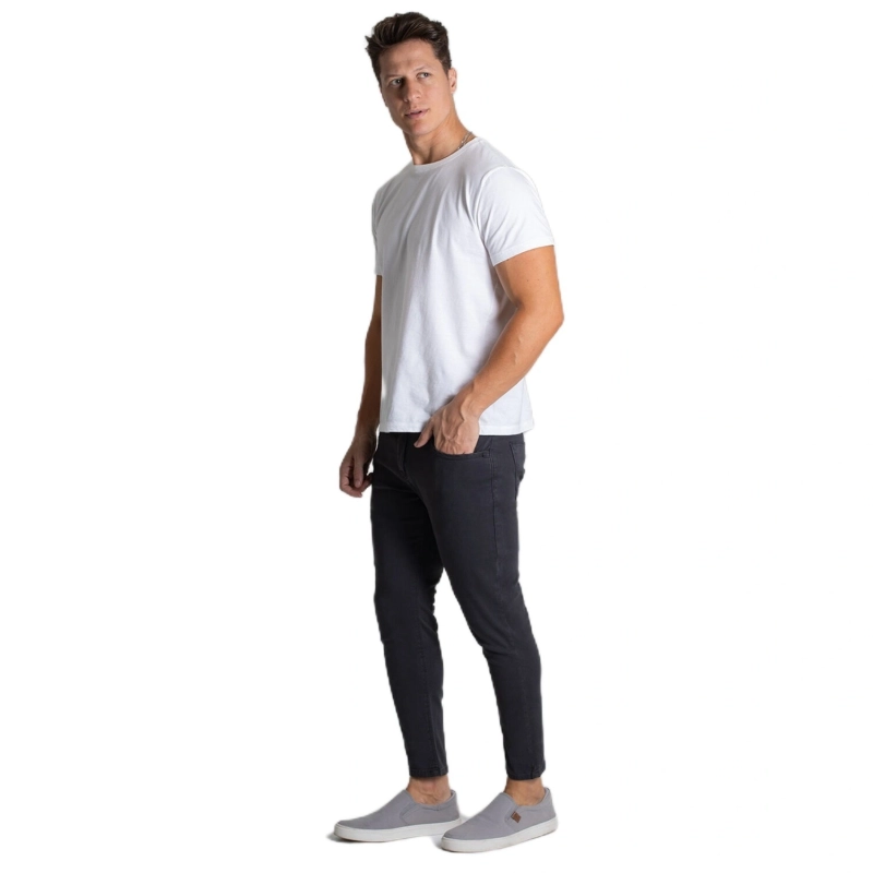 Men&rsquo;s Cropped Twill Skinny Pants - Graphite