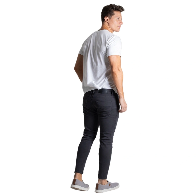 Men&rsquo;s Cropped Twill Skinny Pants - Graphite
