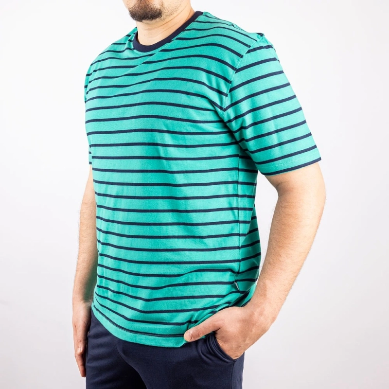 Men&rsquo;s Round Neck Short Pajama Set