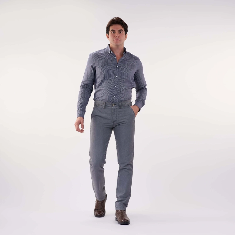 Men's Gabardine Pants - Charcoal Chanee