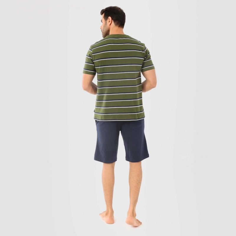 Men&rsquo;s Round Neck Short Pajama Set