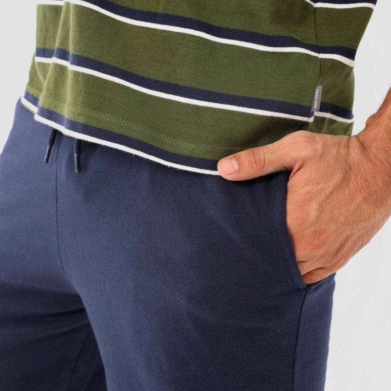 Men&rsquo;s Round Neck Short Pajama Set