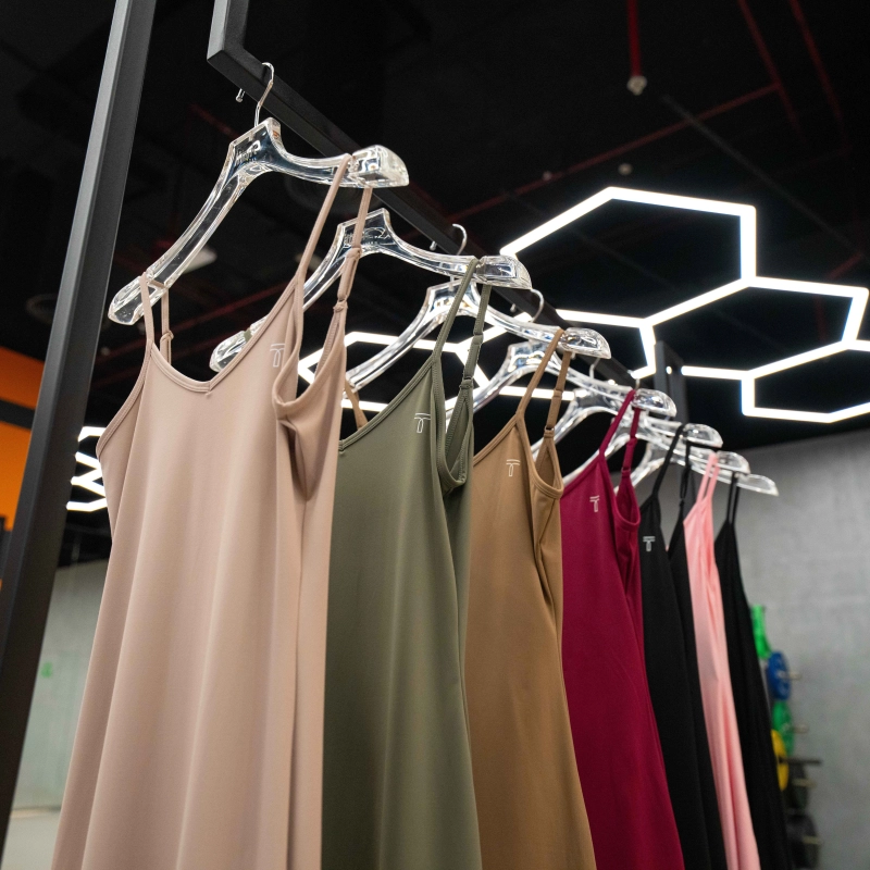 V-Neck Midi Dress - Mocha Brown