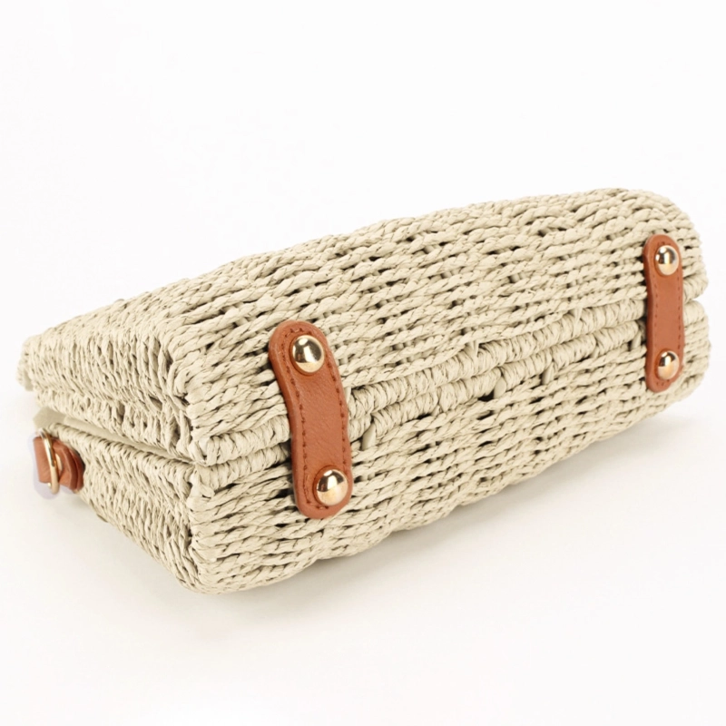 Tulum Bamboo Summer Straw Bag - Dune Beige
