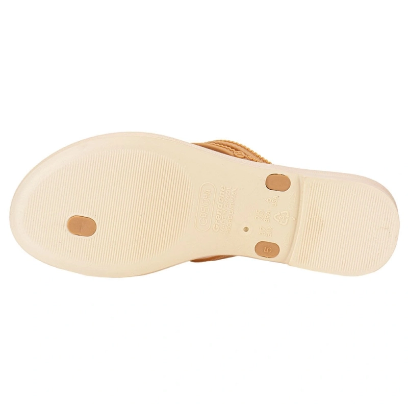 Women's Floral Flats Beige