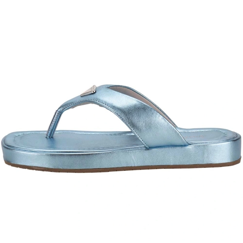 Women's Flats Metallic Blue