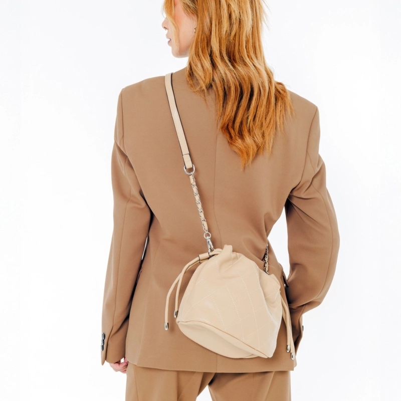 Flora Bloom Bucket Bag - Almond Beige