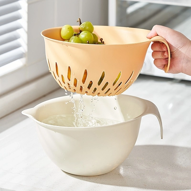Double Layer Drain Basket Yellow