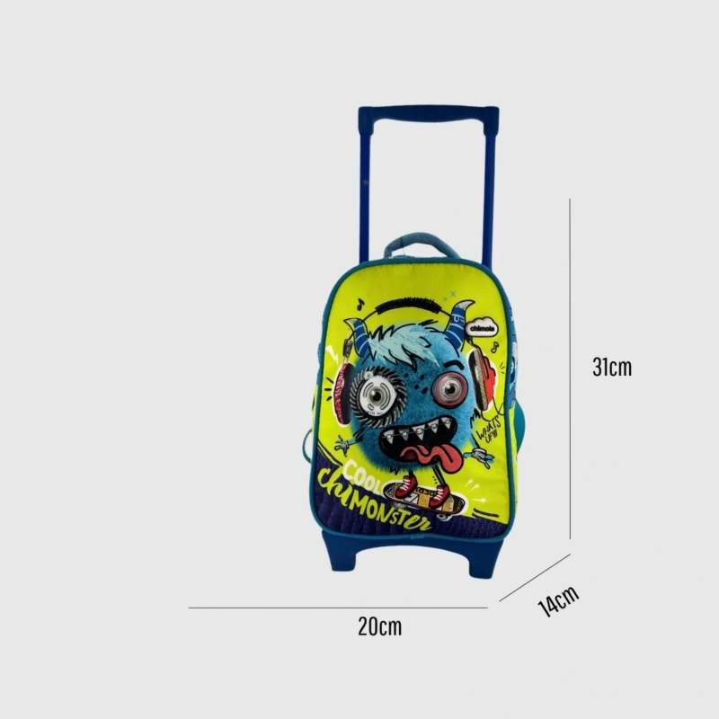 Rolling Backpack - Little Green Monster