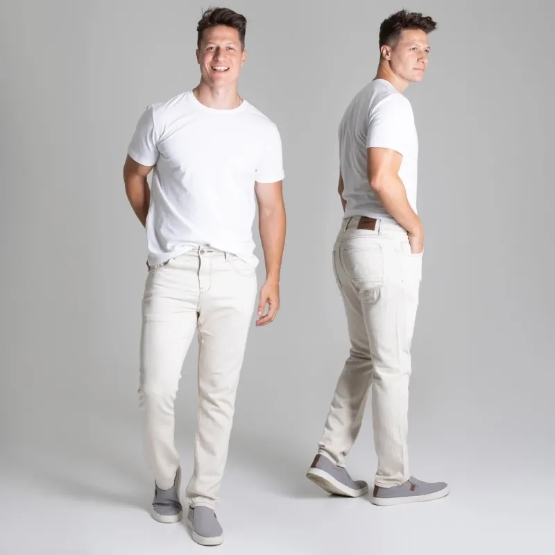 Men&rsquo;s Linen Pants Jeans - Off-White