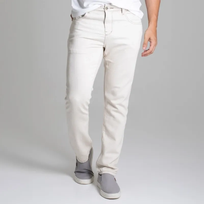 Men&rsquo;s Linen Pants Jeans - Off-White