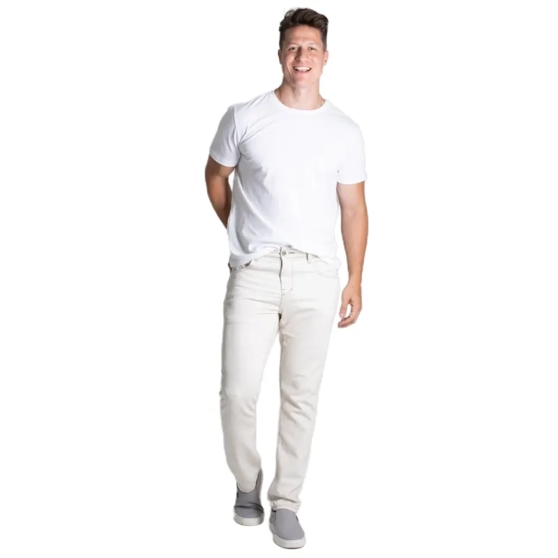 Men&rsquo;s Linen Pants Jeans - Off-White