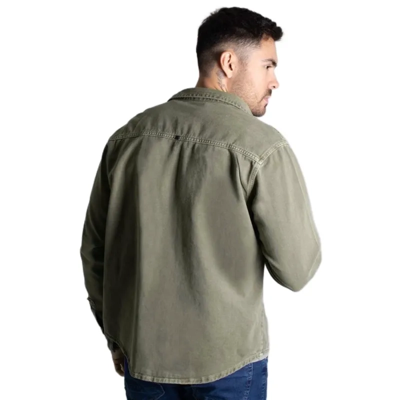 Men&rsquo;s Twill Jacket 100% Cotton - Moss Green