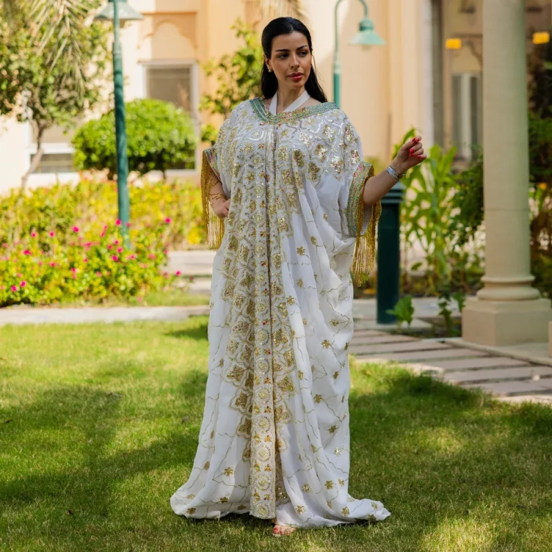 Women's Elegant Embroidered &amp; Beaded Closed Daraa - Free Size, Formal Gatherings