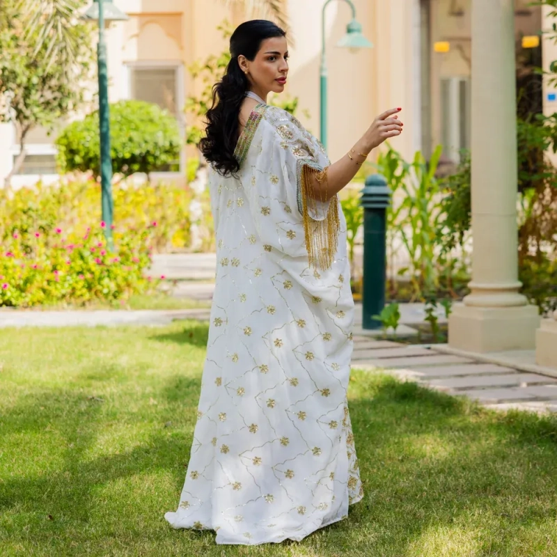 Women's Elegant Embroidered &amp; Beaded Closed Daraa - Free Size, Formal Gatherings