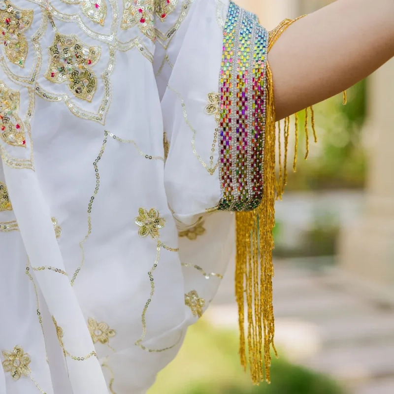 Women's Elegant Embroidered &amp; Beaded Closed Daraa - Free Size, Formal Gatherings