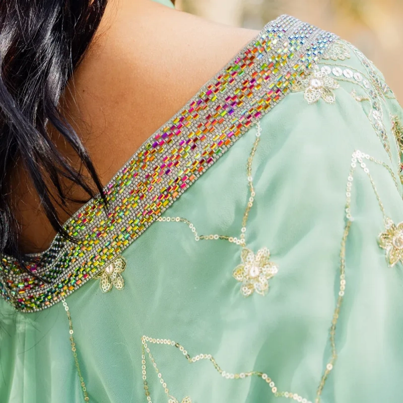Women's Elegant Embroidered &amp; Beaded Closed Daraa - Free Size, Formal Gatherings