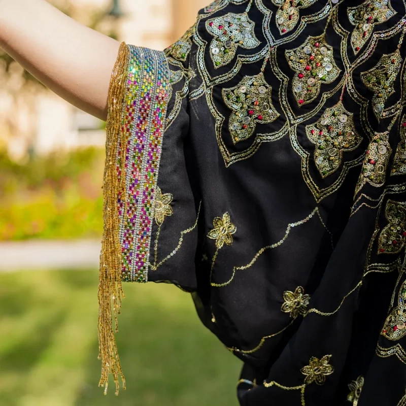 Women's Elegant Embroidered &amp; Beaded Closed Daraa - Free Size, Formal Gatherings