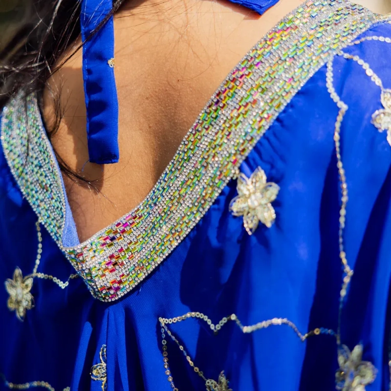 Women's Elegant Embroidered &amp; Beaded Closed Daraa - Free Size, Formal Gatherings