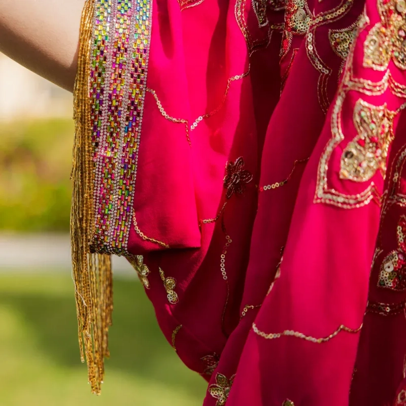 Women's Elegant Embroidered &amp; Beaded Closed Daraa - Free Size, Formal Gatherings