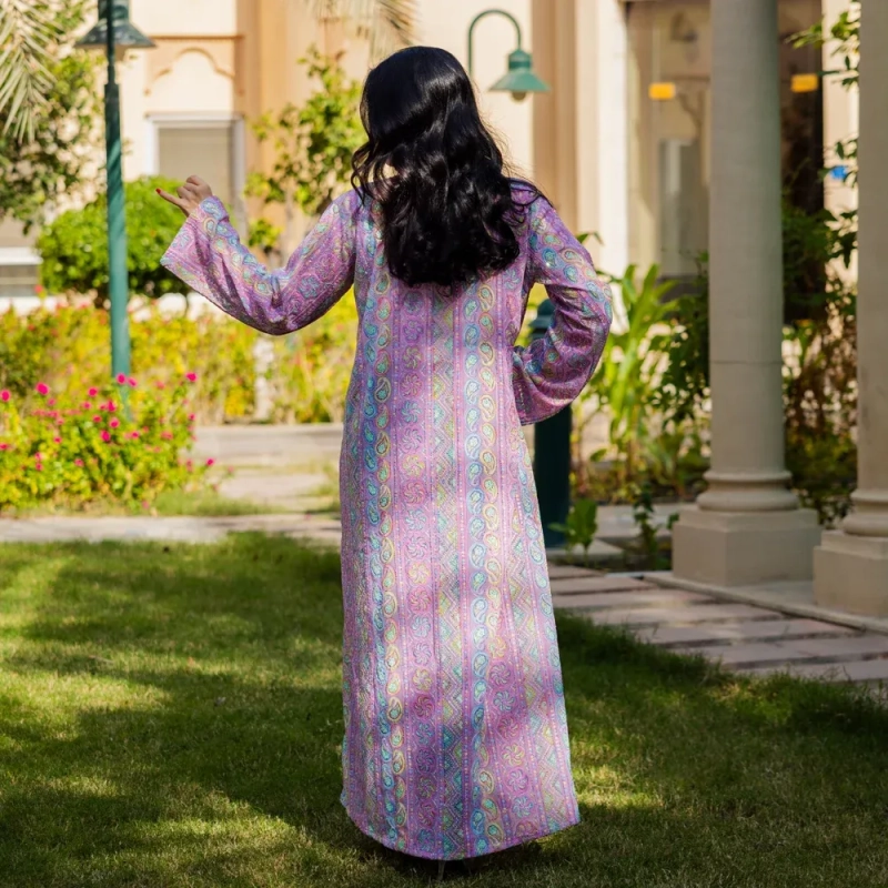 Women's Elegant Regular-Fit Open Kimono - Embroidery &amp; Beaded, Formal Gatherings - Pink