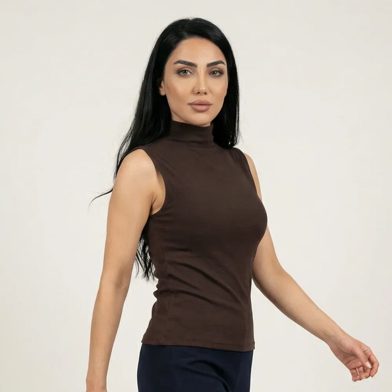 Women&rsquo;s High-Neck Tank Top - Sleek Minimal &amp; Everyday Essential