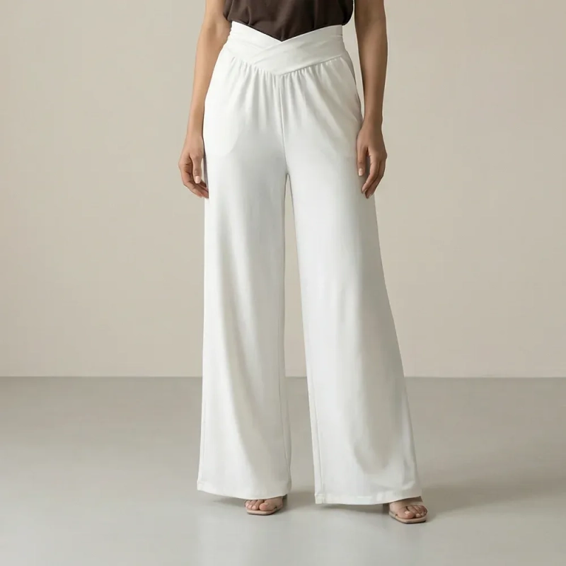 Women&rsquo;s High-Waisted Wide-Leg Trousers &ndash; Pleated Front Tailored Pants &ndash; Professional Workwear Essentials