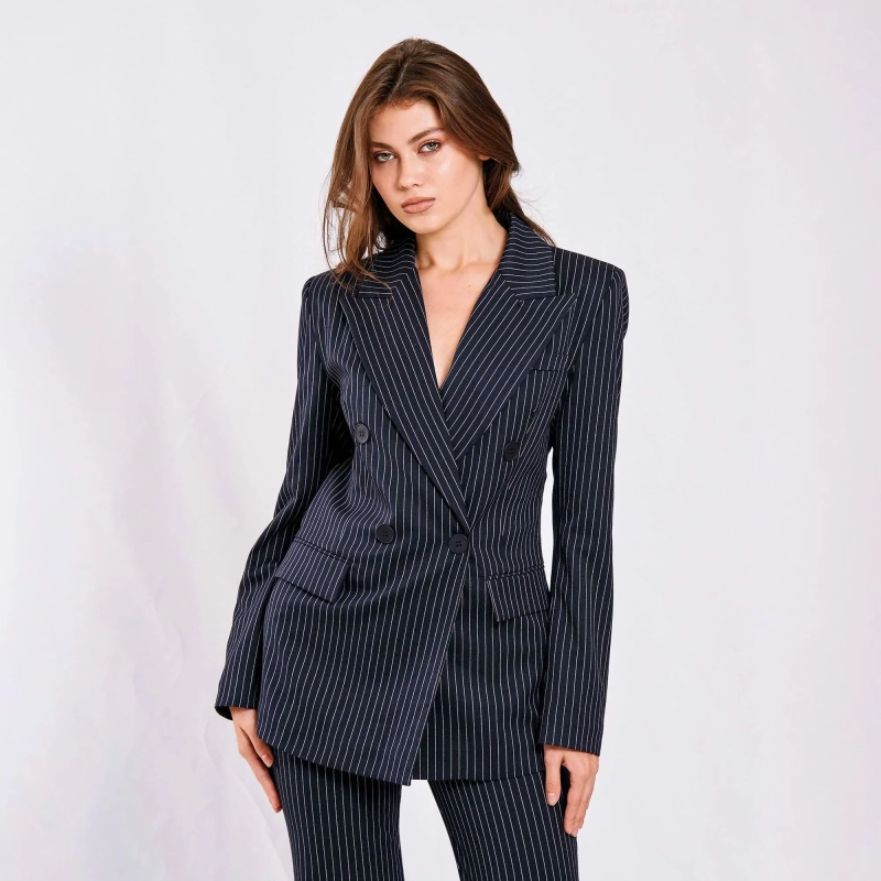 Women&rsquo;s Sharp Tailored Power Suit &ndash; Structured Blazer &amp; Flare Trousers