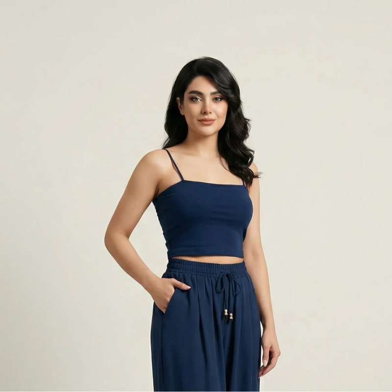 Women&rsquo;s Basic Cropped Tank Top With Padded Support For Summer Looks