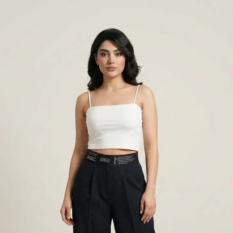 Women&rsquo;s Basic Cropped Tank Top With Padded Support For Summer Looks
