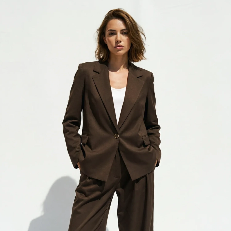 Women&rsquo;s Tailored Structured Single-Breasted Blazer