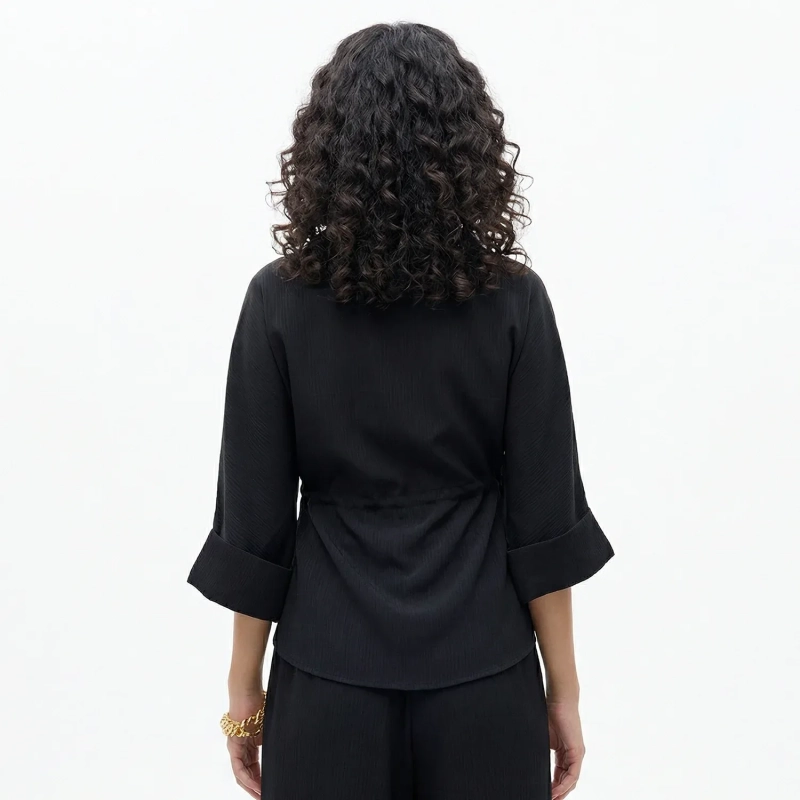Women&rsquo;s Belted Waist Shirt For Elegant And Smart Casual Wear